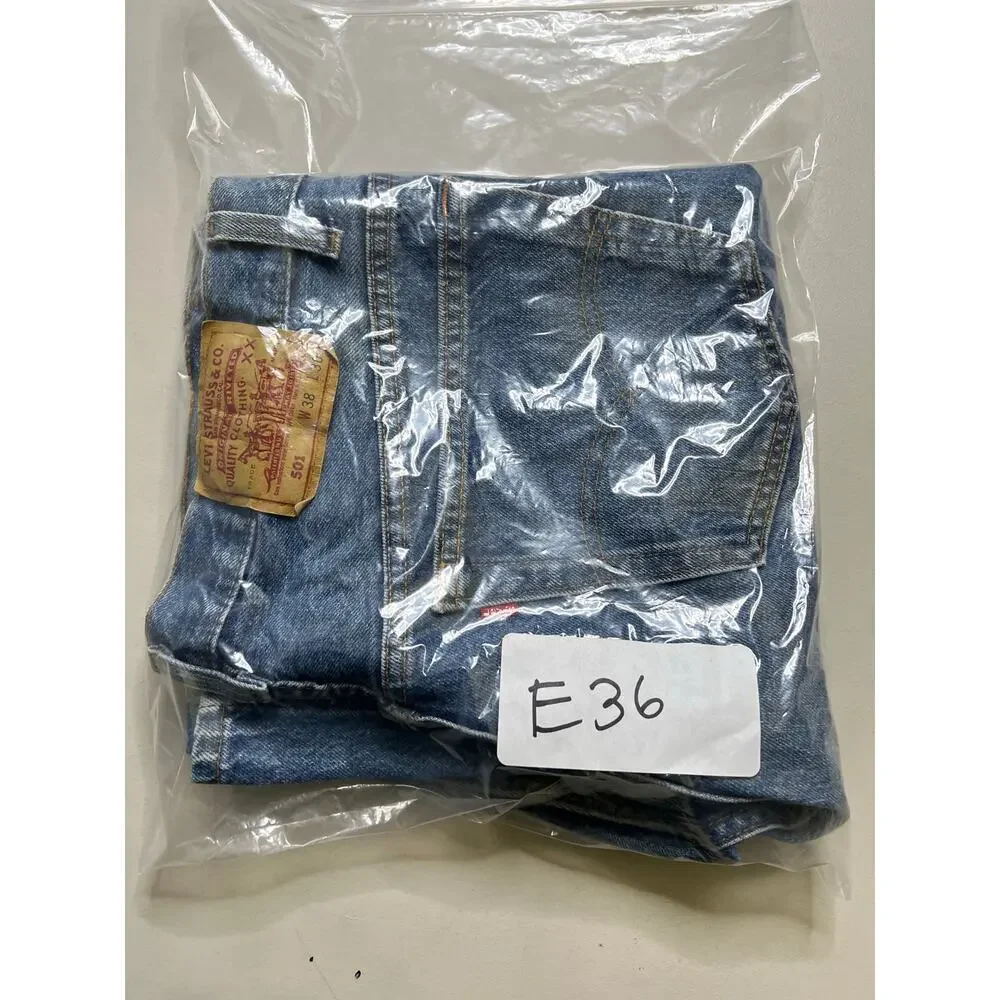 Levi's 80s 501 Jeans Men's 38x30 USA Vintage Distressed Blue Denim Actual 35x29